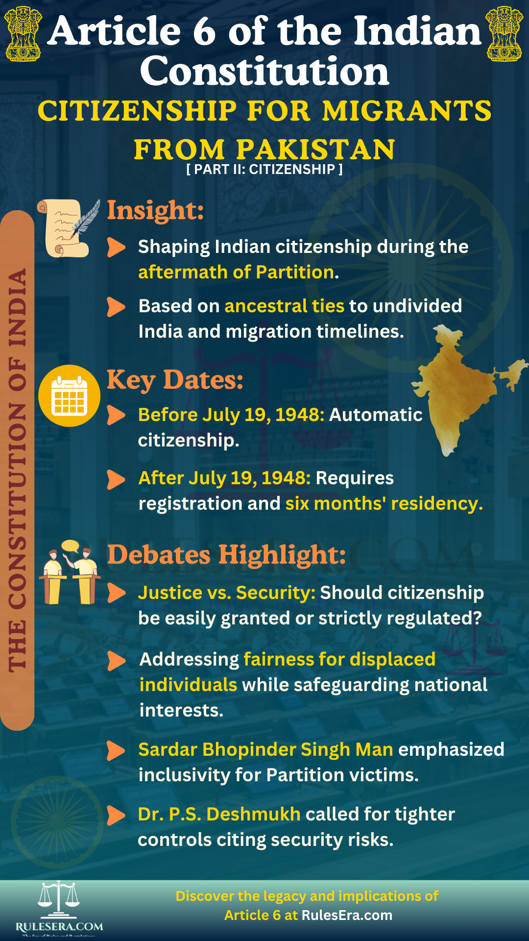 Overview of Article 6 of the Indian Constitution on Citizenship for Migrants from Pakistan