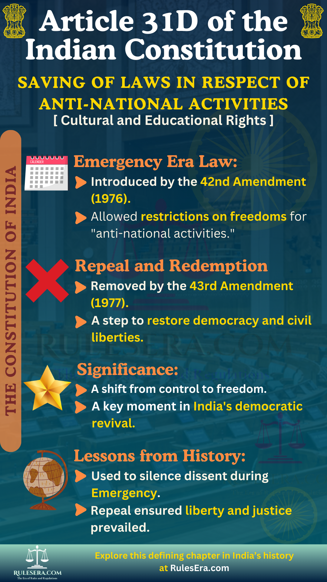 Overview of Article 31D on Anti-National Activities