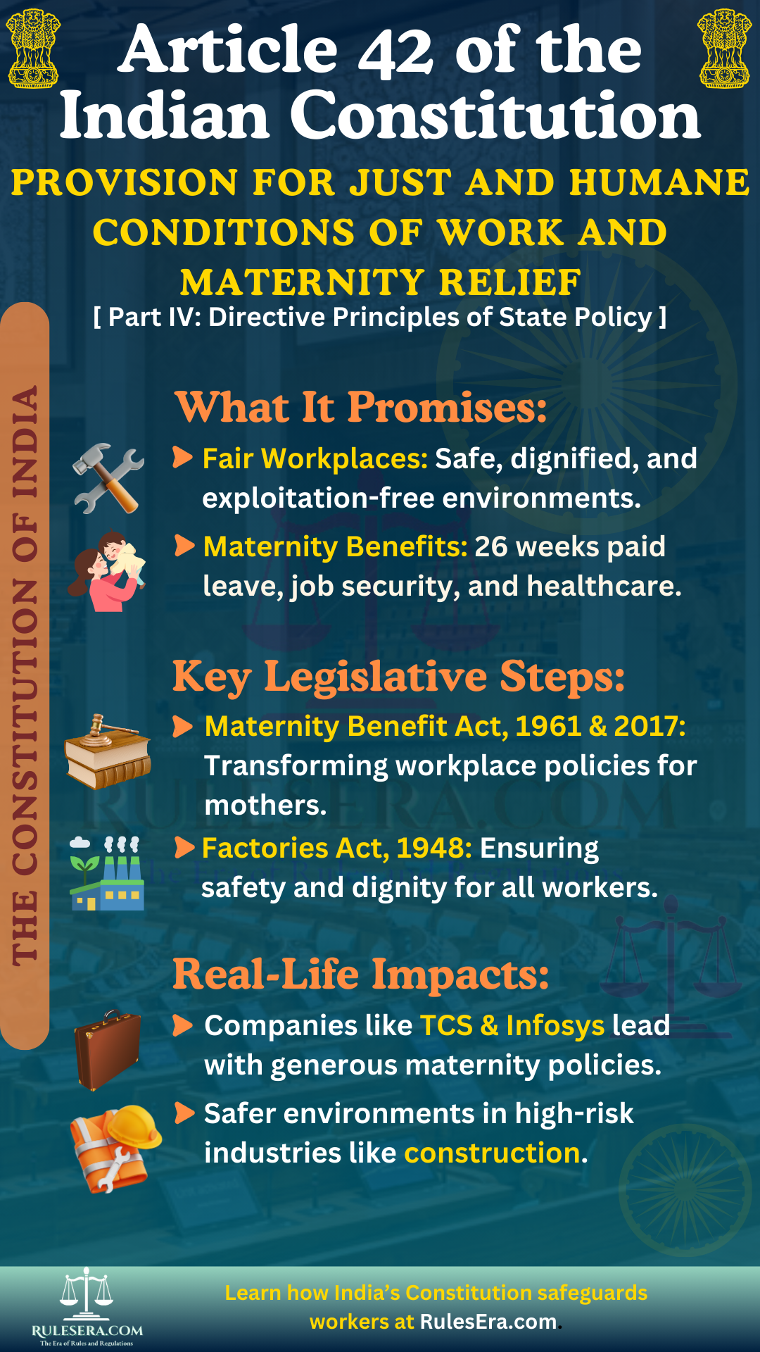 Overview of Article 42 and Work Conditions and Maternity Relief