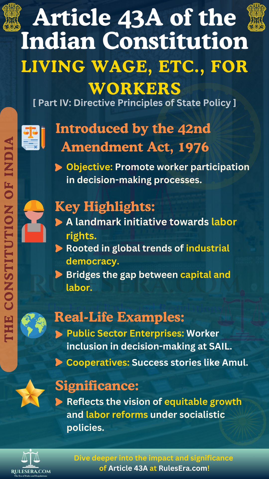Overview of Article 43A and Participation of Workers in Industrial Management